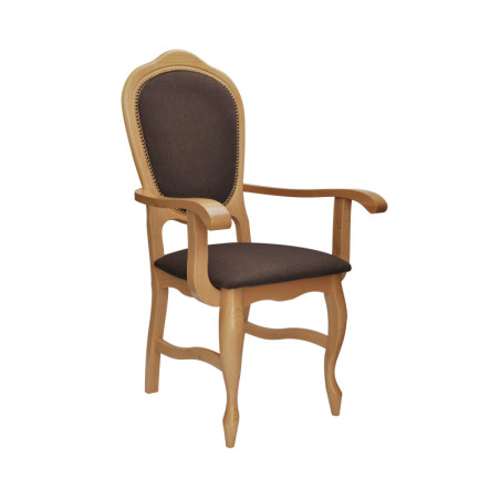 MERSO s77 stylowe krzesło z podłokietnikami i taśmą pinezkową