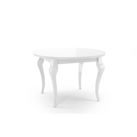 Stół MERSO LL okrągły - Biały POŁYSK - rozmiary