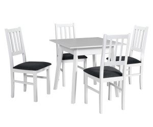 OSLO 1 zestaw stół 80x80 i 4 krzesła BOS biały