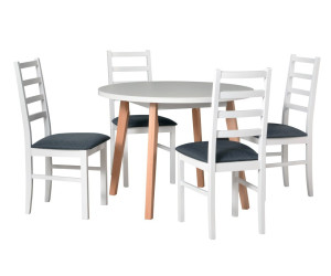 OSLO 3 zestaw stół Ø 100 cm i 4 krzesła NILO 8