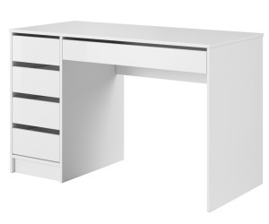 ALICJA biurko 120 z szufladami - biały połysk