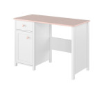 LUNA LN03+LN04 biurko z nadstawką 110 biały/róż