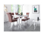 MERSO 64 eleganckie tapicerowane krzesło pikowane kryształkami