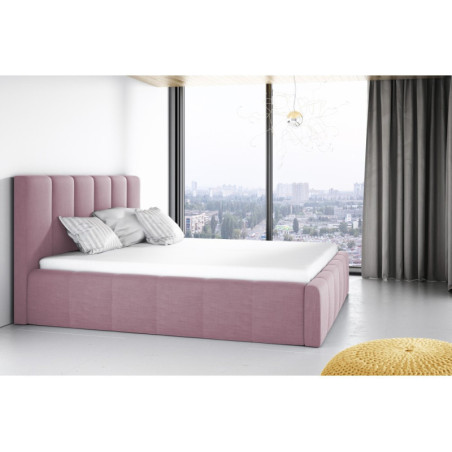 ROSE 2 łóżko tapicerowane z przeszyciami 200x200
