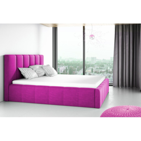 ROSE 2 łóżko tapicerowane z przeszyciami 200x200
