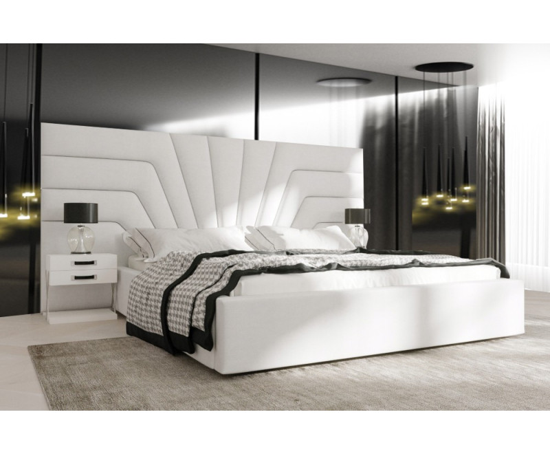 GOLDEN 15 łóżko tapicerowane, duży zagłówek, 160x200