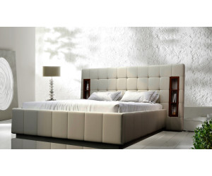 GOLDEN 16 łóżko tapicerowane zagłowie z półkami 180x200