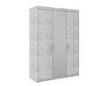 SELENA szafa 3-drzwiowa z lustrem, beton jasny 133 cm