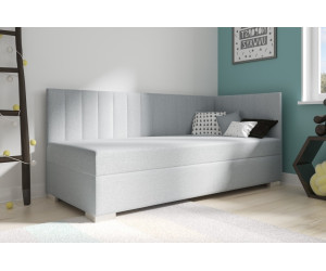INTARO A40 łóżko tapicerowane 100x200 z materacem i osłoną boczną