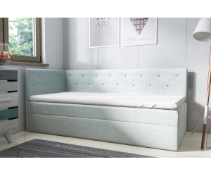 PRINCESS 3M łóżko tapicerowane narożne 100x200 z materacem i pojemnikiem
