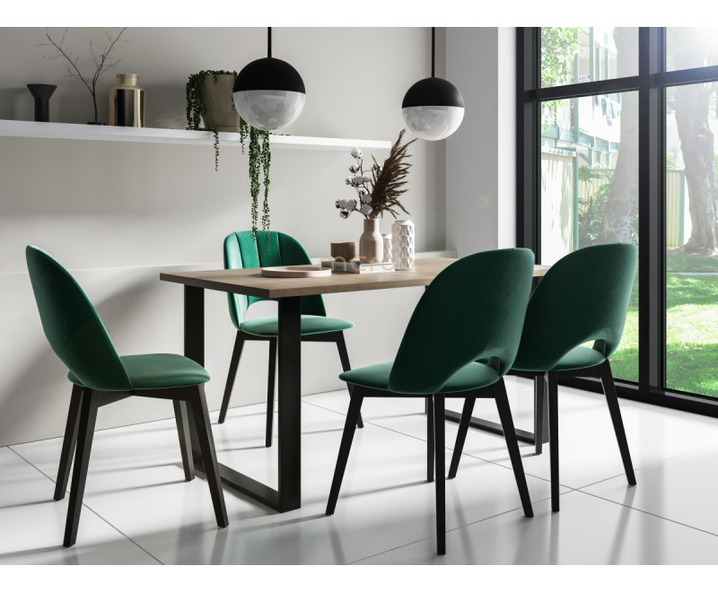 Zestaw w stylu loft: stół MODERN M6 80x150-190 i krzesła MODERN M21, kolory