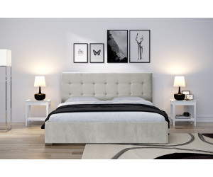 GRACJA 2 łóżko tapicerowane, pikowane zagłowie 180x200