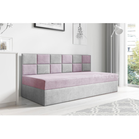 MEROO 2M łóżko tapicerowane 100x200 z pojemnikiem