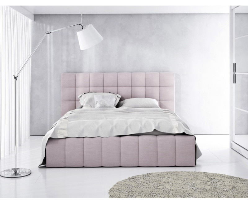 ROSE 4 łóżko tapicerowane z przeszyciami 200x200