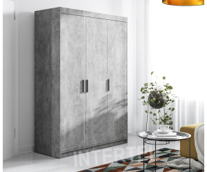 SELENA szafa 3- drzwiowa beton jasny 133 cm