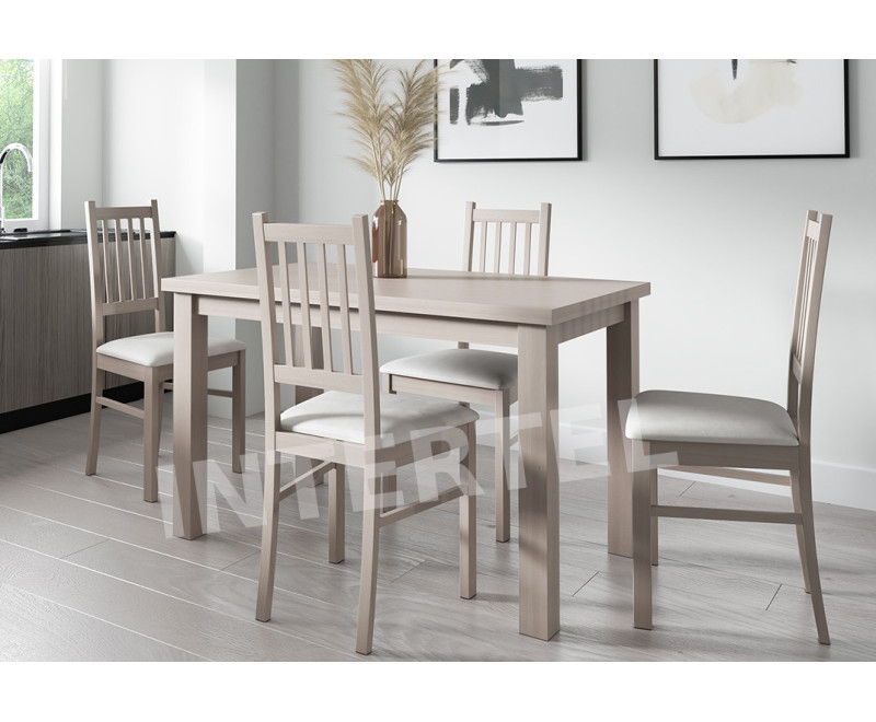 Zestaw mebli do jadalni 4-osobowy: stół LARGO 70x100 i krzesła OLAF