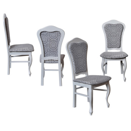 DAMA Komplet czterech krzeseł białych