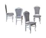 DAMA Komplet czterech krzeseł białych