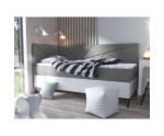 GEOMETRIC 3M łóżko tapicerowane 100x200 z materacem i pojemnikiem
