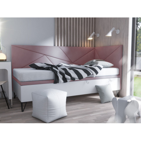 GEOMETRIC 1R łóżko z pojemnikiem 80x180 z osłonami bocznymi