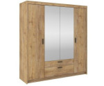 SELENA szafa 4- drzwiowa lefkas z lustrem176 cm