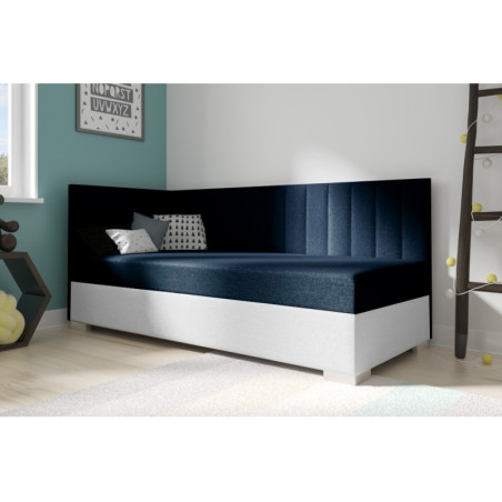 INTARO A40 łóżko tapicerowane 120x200 z materacem i osłoną boczną