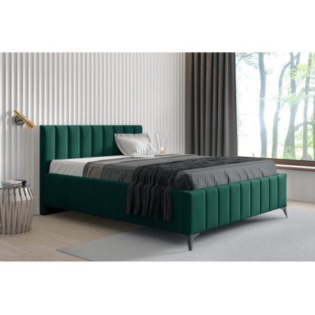 IMPERIA S15 łóżko tapicerowane 140x200 przeszycia pionowe