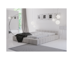 ROSE 3B niskie łóżko tapicerowane z przeszyciami 140x200