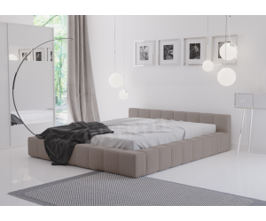 ROSE 3B niskie łóżko tapicerowane z przeszyciami 180x200