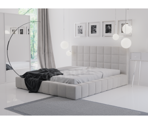 ROSE 3 łóżko tapicerowane z przeszyciami 200x200