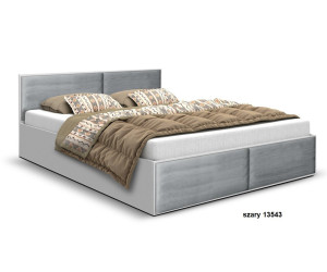 MONA łóżko 160x200 z panelem tapicerowanym stelaż, materac