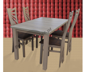 Zestaw: stół LARGO 80x120 i 4 krzesła BAGI