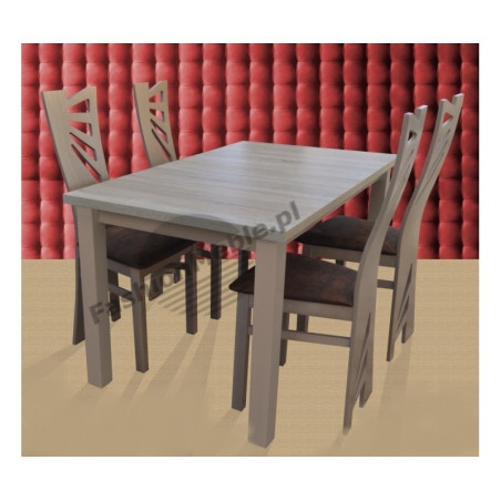 Zestaw: stół LARGO 80x120 i 4 krzesła BAGI