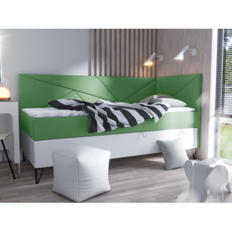 GEOMETRIC 3M łóżko tapicerowane 120x200 z materacem i pojemnikiem