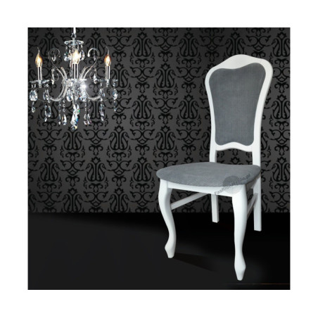 DAMA Eleganckie białe krzesła do salonu