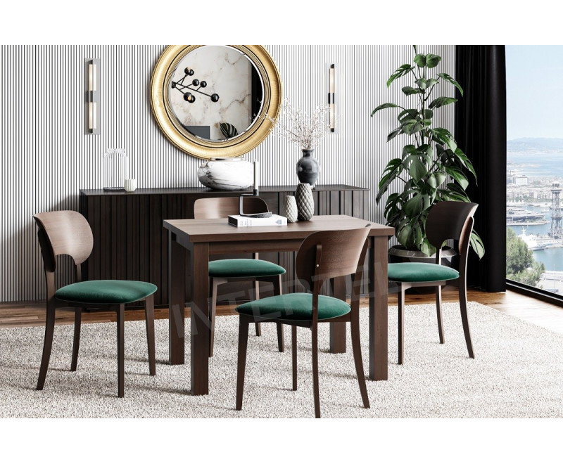 Zestaw 4-os: stół LARGO 70x100 i krzesła MODERN M35 - kolory
