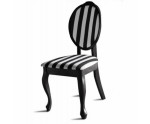 SONIA stylowe i eleganckie krzesło - czarne pasy