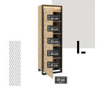 QUANT szafa 60 półki, LED styl LOFT artisan/czarny