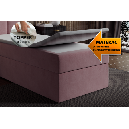 INTARO A10 łóżko kontynentalne pojedyncze 80x180