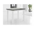 LAMARENTO stół 80x150+40 laminat beton / biały