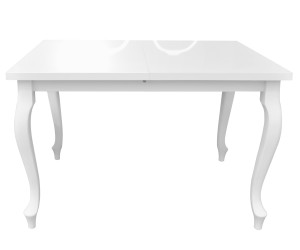Zestaw: 8x krzeseł SONIA i stół BRILLANT 2 biały połysk 90x200-300