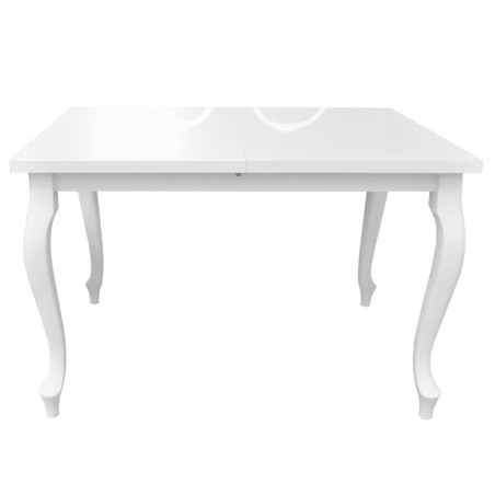 Zestaw: 8x krzeseł SONIA i stół BRILLANT 2 biały połysk 90x200-300