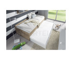 BALTO młodzieżowe łóżko dwuosobowe 90x200 dąb sonoma / biały