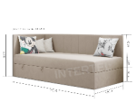 INTARO A27 łóżko młodzieżowe 100x200 z materacem