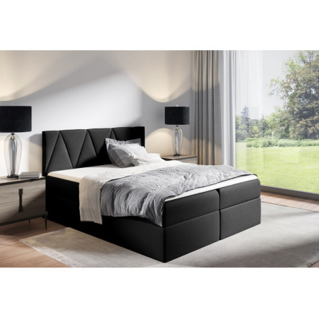 PRATO K4 łóżko kontynentalne 140x200 z pojemnikami i materacem