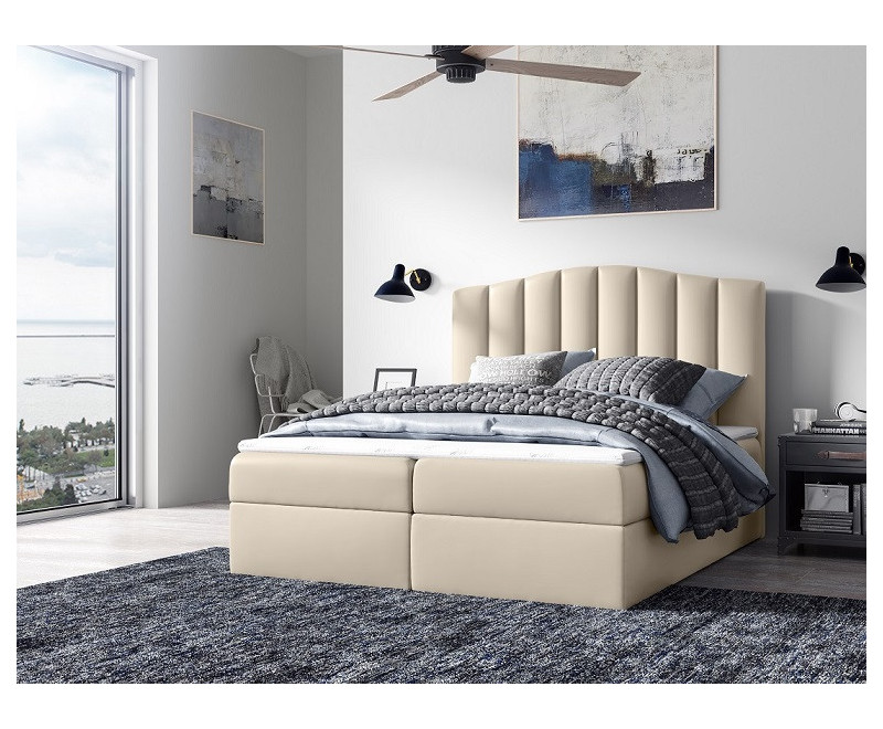 PRATO K3 łóżko kontynentalne 180x200 z pojemnikami i materacem