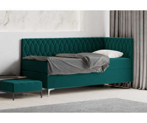 DIANA 2 M pojedyncze łóżko tapicerowane z materacem 100x200 z pojemnikiem, metalowe nóżki