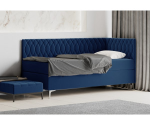 DIANA 2 M łóżko tapicerowane z materacem 80x200 z pojemnikiem, metalowe nóżki
