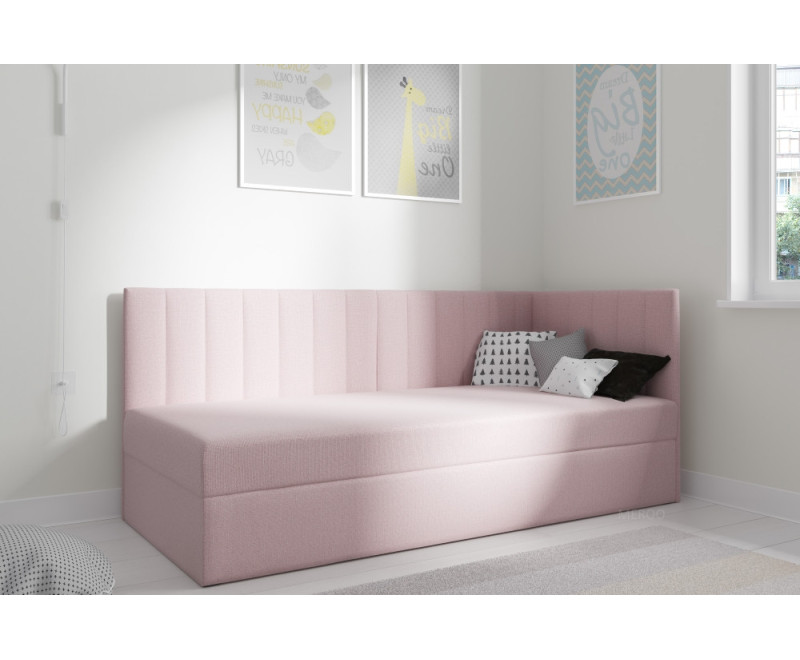 SZYBKA REALIZACJA !!! INTARO A27 łóżko 100x200 młodzieżowe tapicerowane z materacem pocket clasic comfort