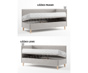 EKSPRES !!! INTARO A44 łóżko tapicerowane z pojemnikiem 100x200